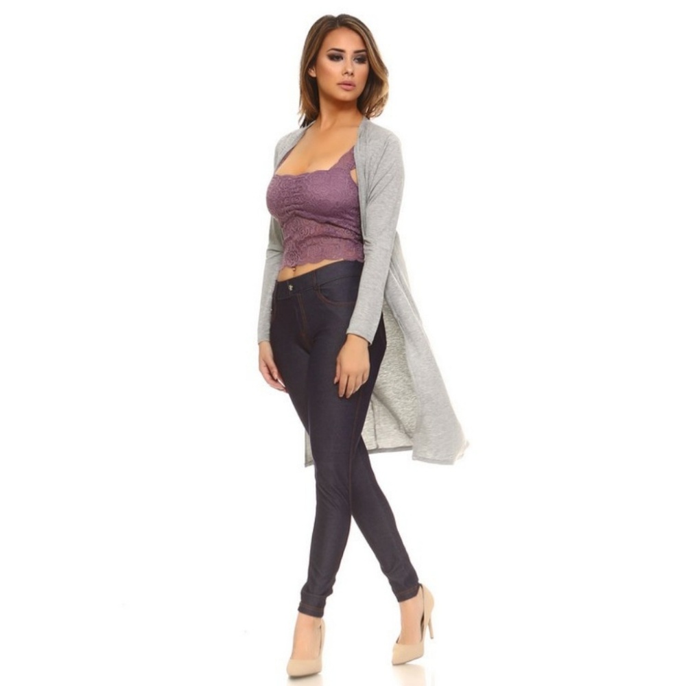 Women's Textured Knit Classic Fitted Cardigan HGY - Picture 2 of 4